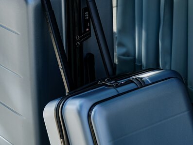 Two suitcases at the airport