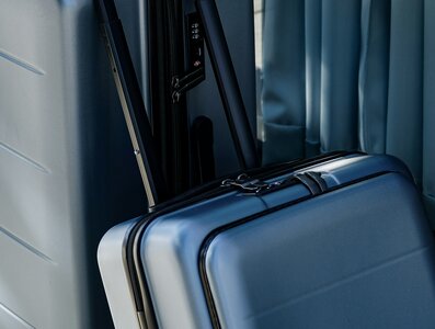 Two suitcases at the airport