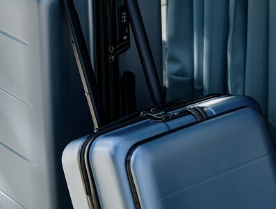 Two suitcases at the airport