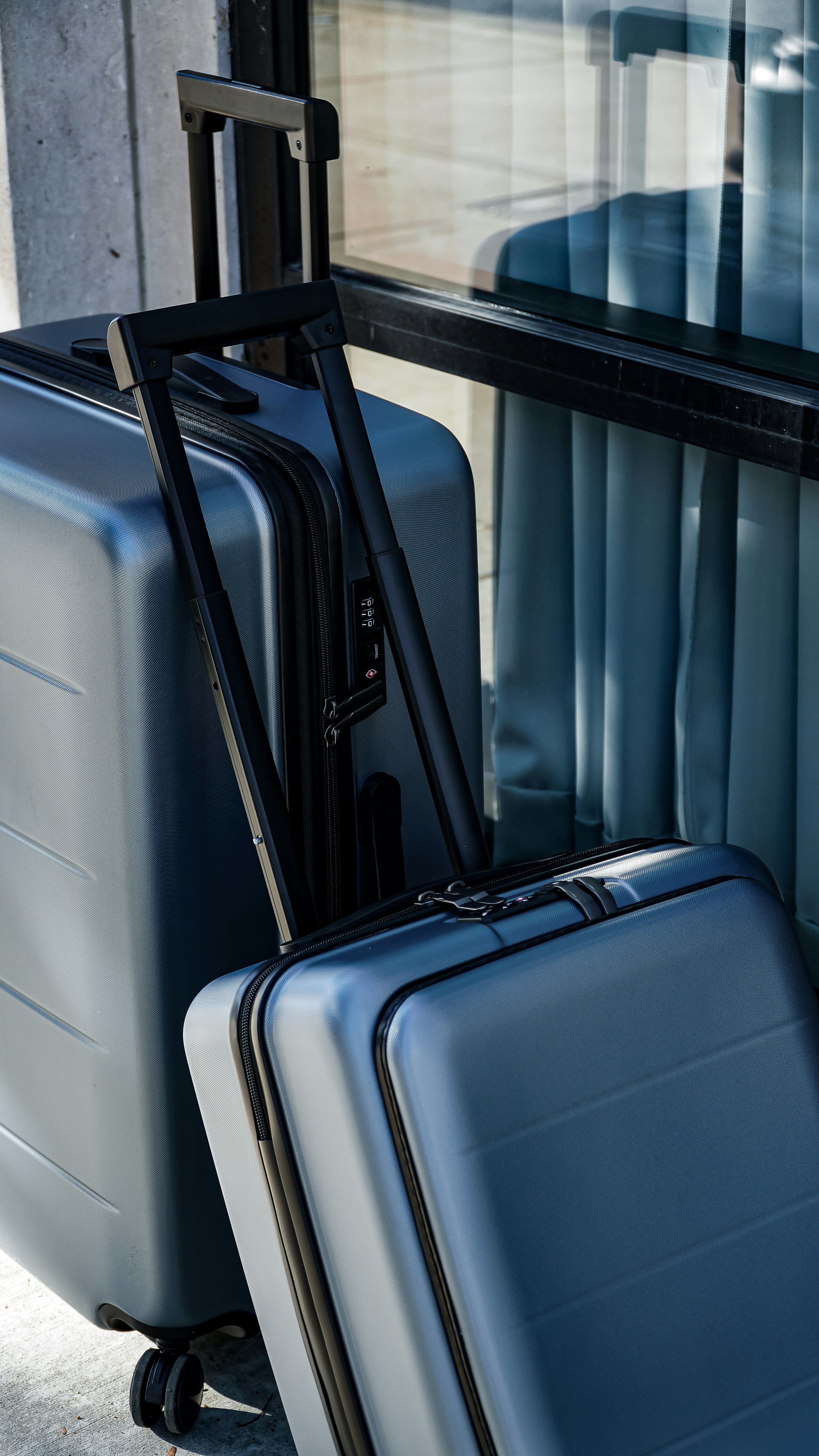 Two suitcases at the airport