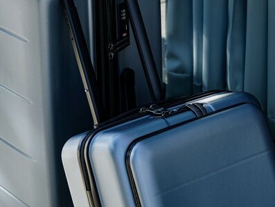 Two suitcases at the airport