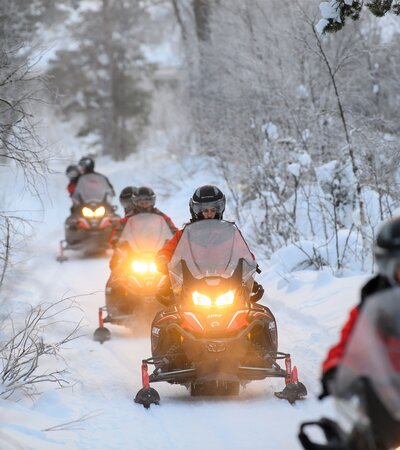 Snowmobiling in Lapland