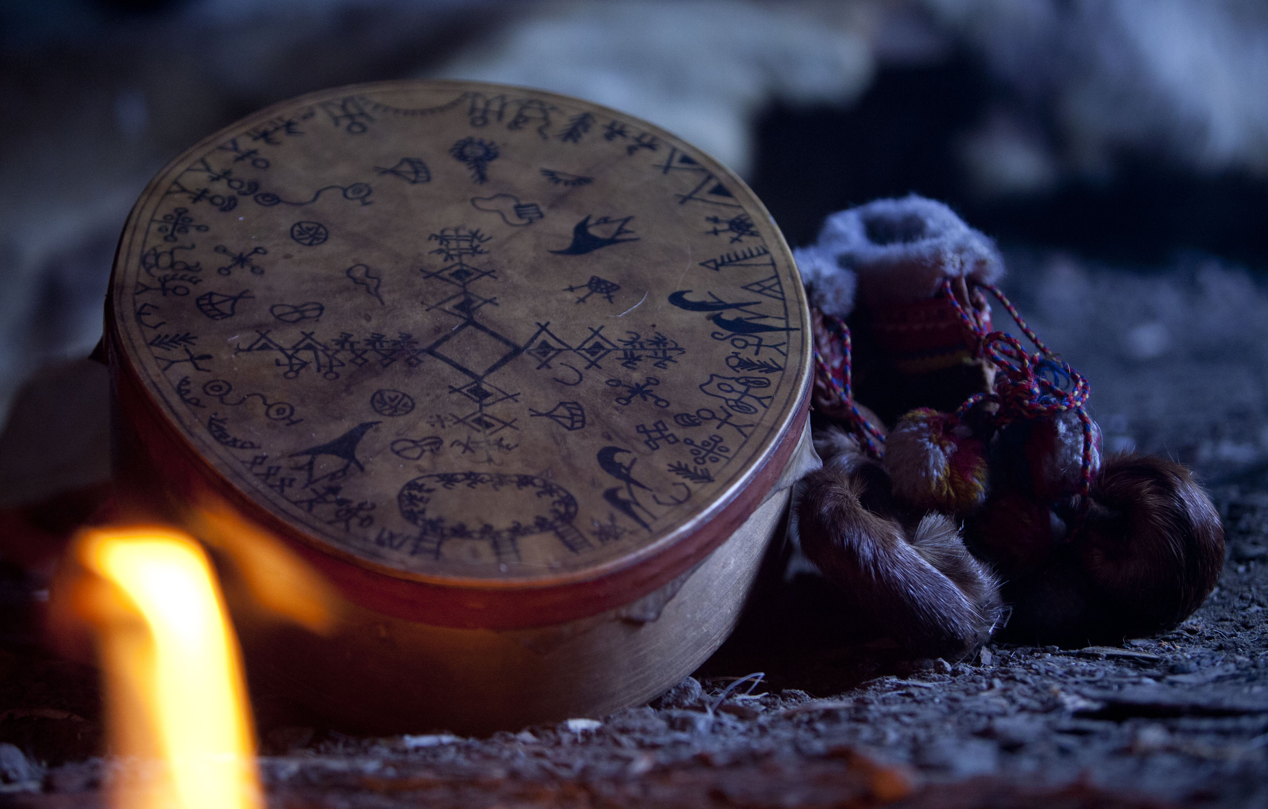 Drums are an important tool in Sami culture and often used by noaidi to bring on a trance-like state